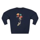 Astronaut and balloon at a Time Unisex Crewneck Sweatshirt