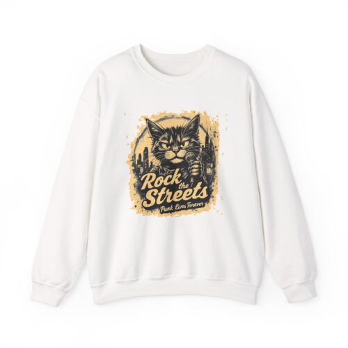 "meta_description": "Discover the Rock the Streets Unisex Sweatshirt: stylish, comfortable, and perfect for everyday wear.",