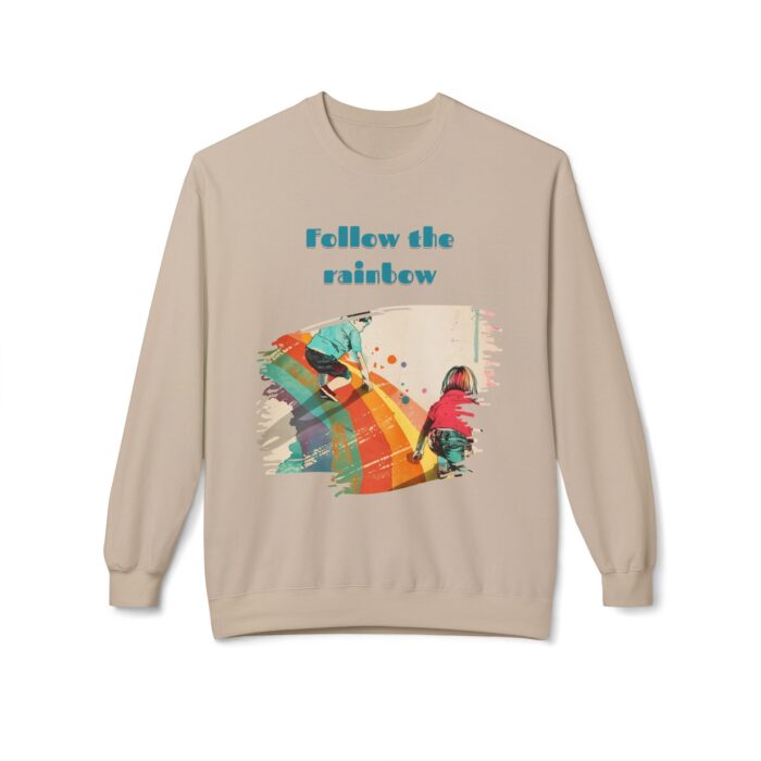 Follow the rainbow Unisex Midweight Softstyle Fleece Crewneck Sweatshirt - Image 13