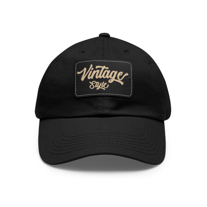 Vintage style Hat with Leather Patch (Rectangle) - Image 5