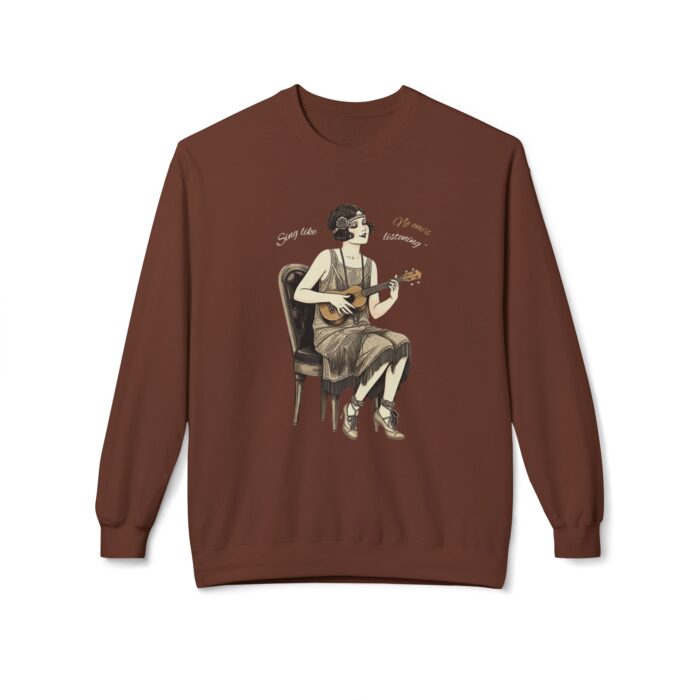 Sing like no one's listening Unisex Midweight Softstyle Fleece Crewneck Sweatshirt - Image 5