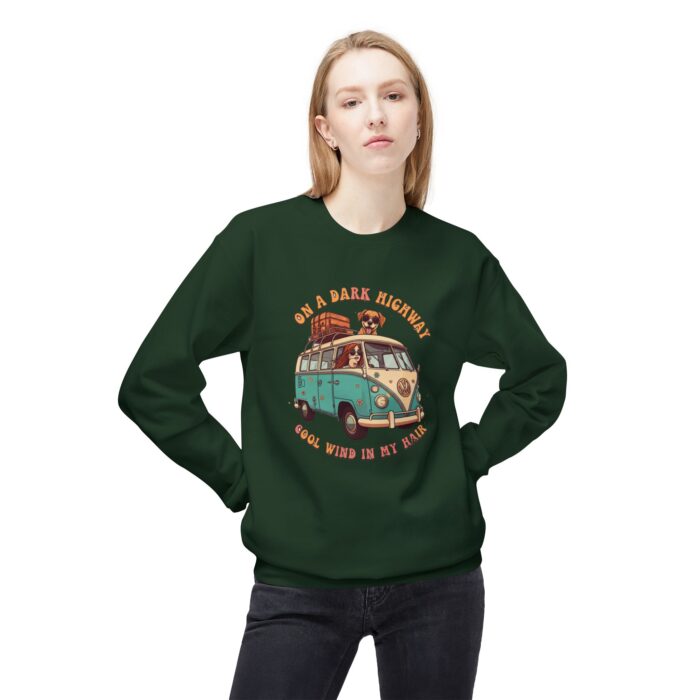 On a dark highway Unisex Midweight Softstyle Fleece Crewneck Sweatshirt - Image 7