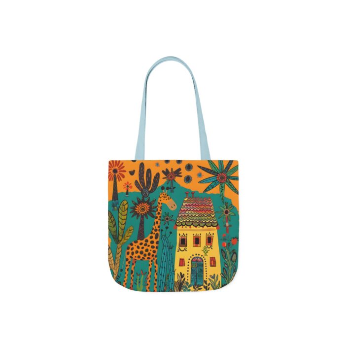 The giraffe that lives in my house Canvas Tote Bag, 5-Color Straps - Image 11