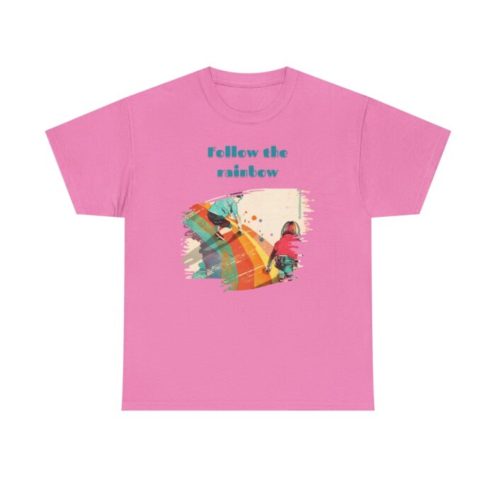 Follow the rainbow Unisex Heavy Cotton Tee - Image 37