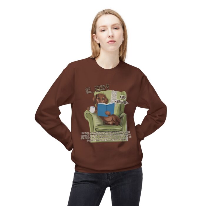 Seriously happy moment Unisex Midweight Softstyle Fleece Crewneck Sweatshirt - Image 3