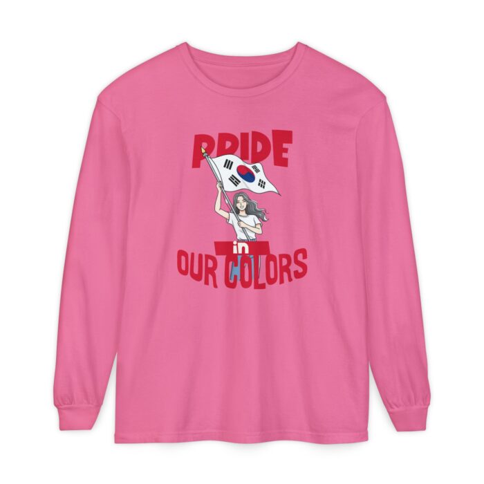 Pride in our colors Unisex Garment-dyed Long Sleeve T-Shirt - Image 17