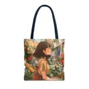 Girl and Flower Shop Tote Bag (AOP)
