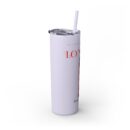 London Glitter Skinny Tumbler with Straw, 20oz