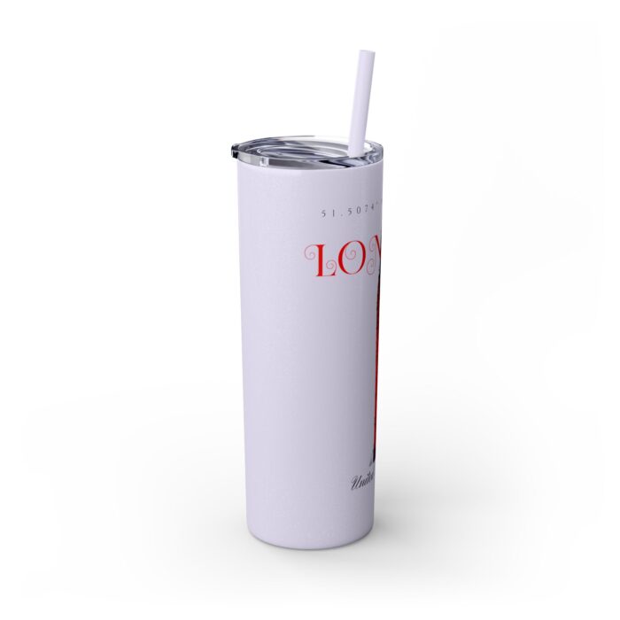 London Glitter Skinny Tumbler with Straw, 20oz - Image 10