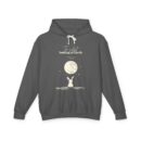 The rabbit looking at Earth from the moon Unisex Lightweight Hooded Sweatshirt