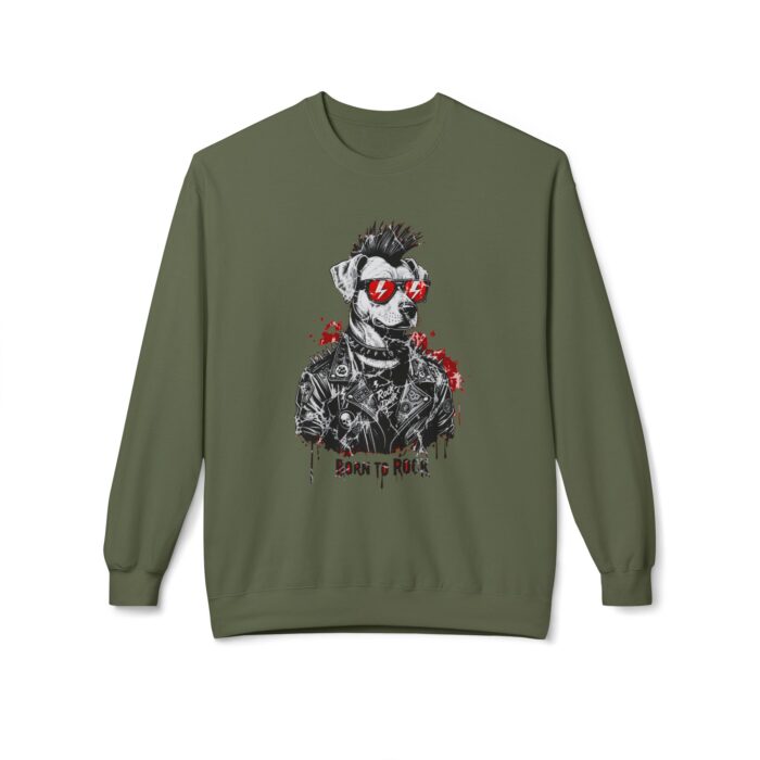 Born to rock Unisex Midweight Softstyle Fleece Crewneck Sweatshirt - Image 9