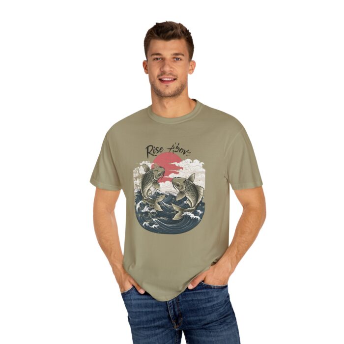 Rise above Unisex Garment-Dyed T-shirt - Image 12
