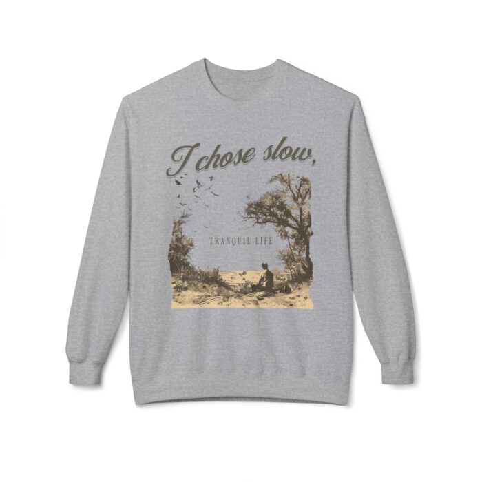 Slow tranquil life Unisex Midweight Softstyle Fleece Crewneck Sweatshirt - Image 9