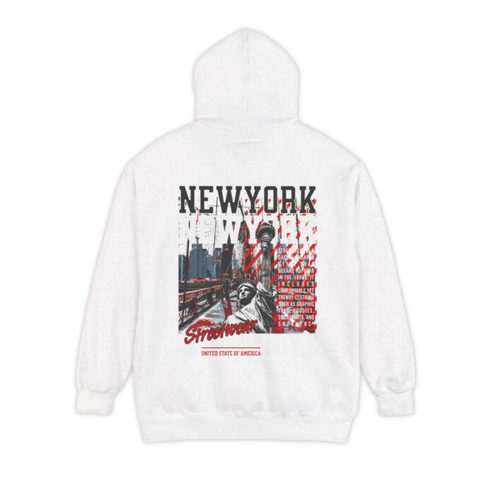 New York Streetwear Unisex Garment-Dyed Hoodie - Image 2