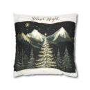 Silent night Faux Suede Square Pillowcase