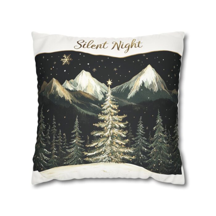 Silent night Faux Suede Square Pillowcase - Image 9