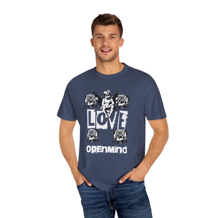 Unisex Garment-Dyed T-Shirt - Love Openmind Vintage Graphic Tee - Image 16