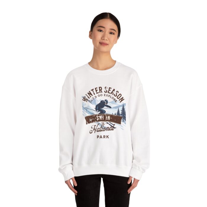 Ski in the national park Unisex Heavy Blend™ Crewneck Sweatshirt - Image 4