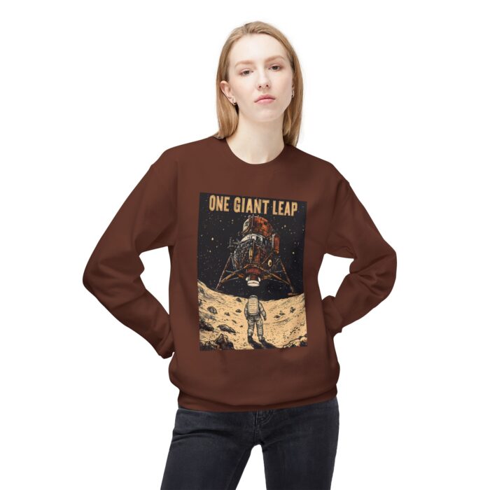 One giant leap Unisex Midweight Softstyle Fleece Crewneck Sweatshirt - Image 3