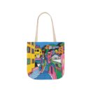The hillside village in Korea Canvas Tote Bag, 5-Color Straps