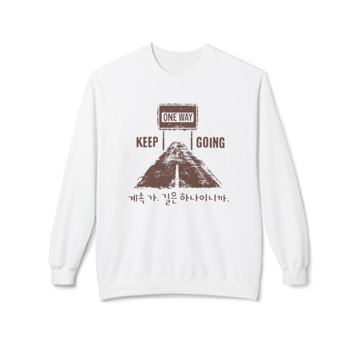 One way, keep going II Unisex Midweight Softstyle Fleece Crewneck Sweatshirt