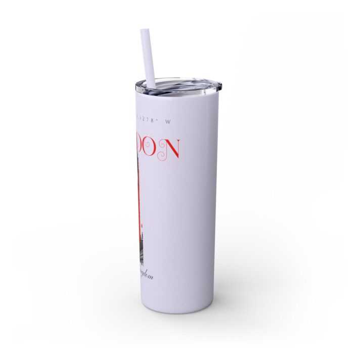 London Glitter Skinny Tumbler with Straw, 20oz - Image 12