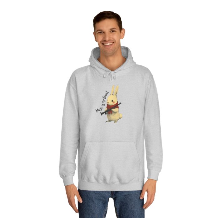Music is my friend Unisex College Hoodie - Image 3