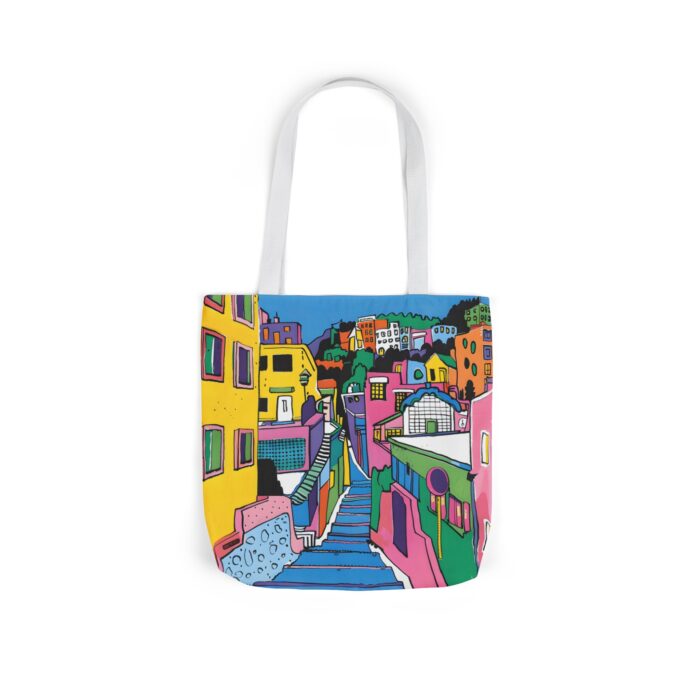 The hillside village in Korea Canvas Tote Bag, 5-Color Straps - Image 40