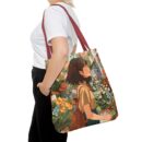 Girl and Flower Shop Tote Bag (AOP)