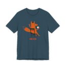 Cozy Fox Graphic Tee with Korean Text | Unisex Jersey Short Sleeve T-Shirt