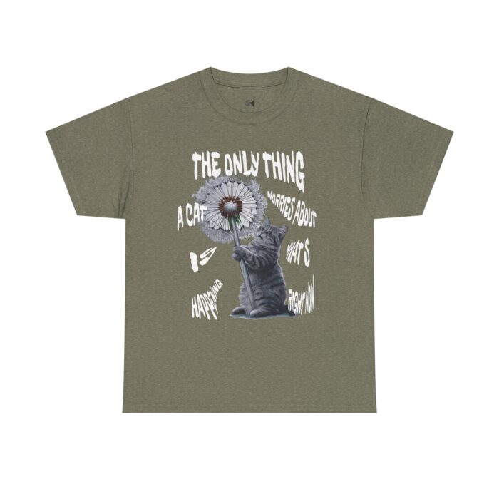 Cat worries Unisex Heavy Cotton Tee - Image 5