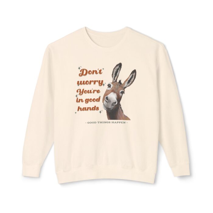 You're in good hands Unisex Lightweight Crewneck Sweatshirt - Image 5