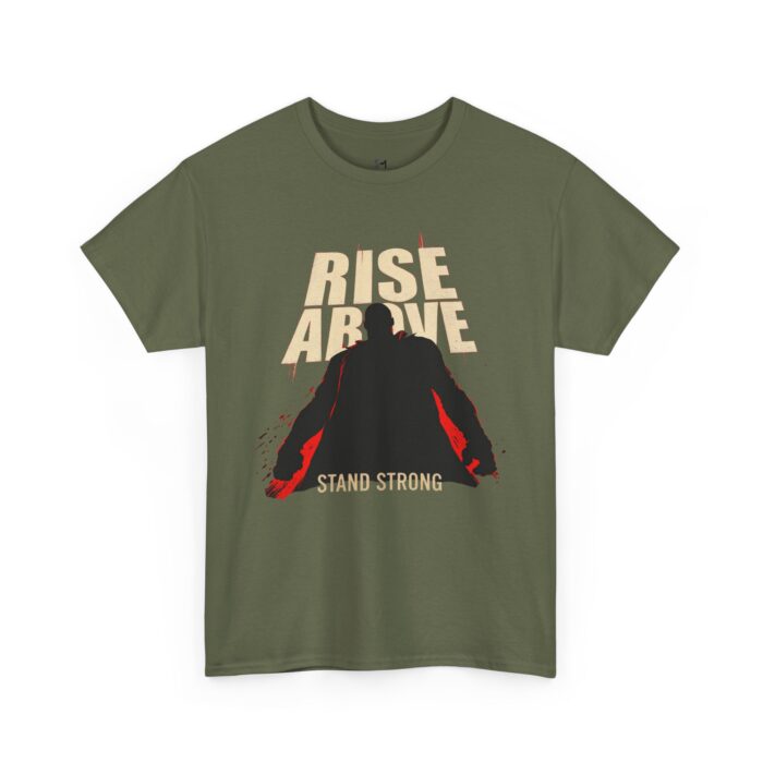 Rise above Unisex Heavy Cotton Tee - Image 7