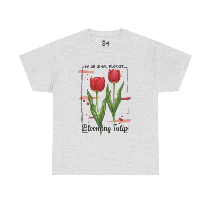 Blooming Tulip Unisex Heavy Cotton Tee - Image 5