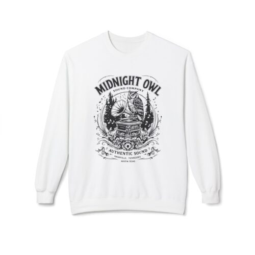 Midnight Owl Unisex Midweight Softstyle Fleece Crewneck Sweatshirt