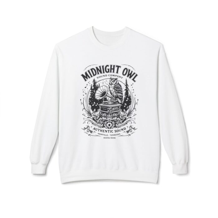 Midnight Owl Unisex Midweight Softstyle Fleece Crewneck Sweatshirt