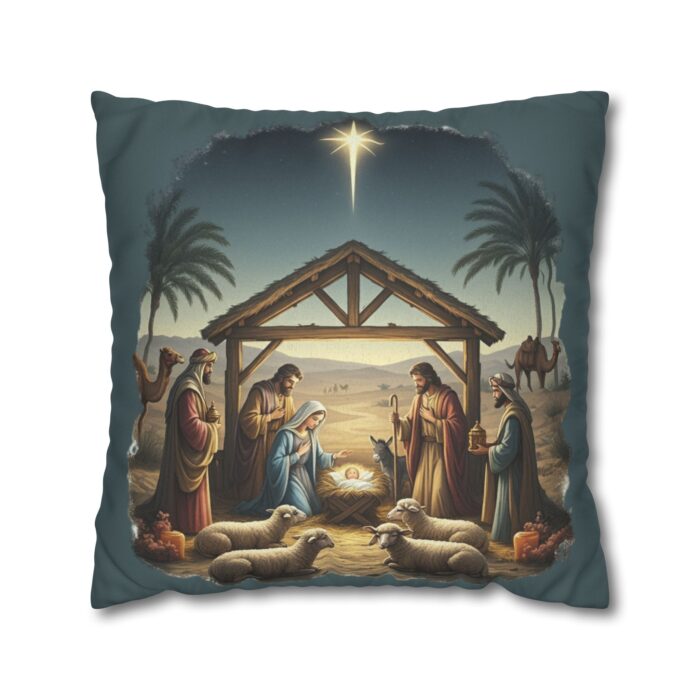 The baby was Jesus Faux Suede Square Pillowcase - Image 13
