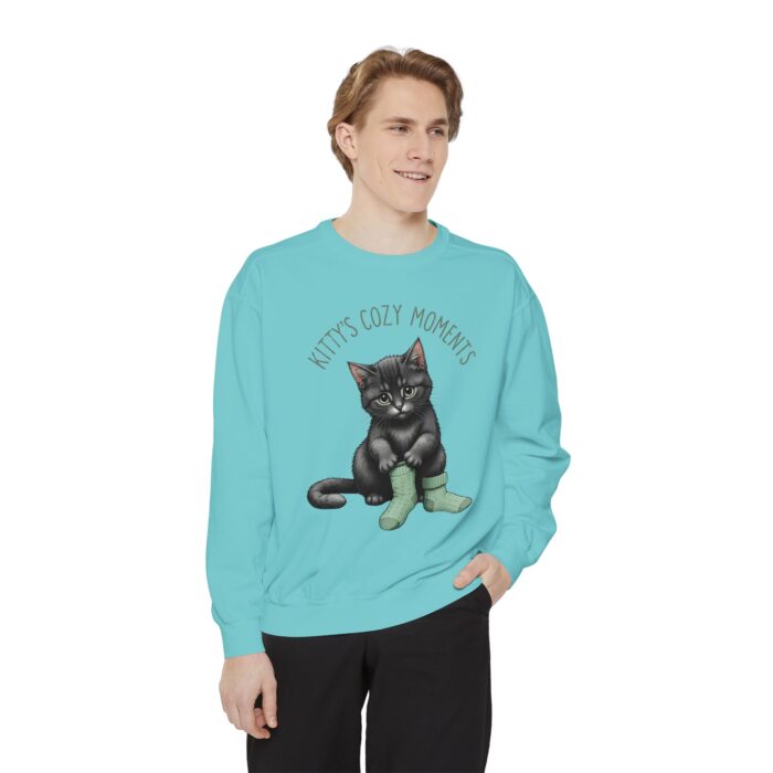 Kittt's cozy moment Unisex Garment-Dyed Sweatshirt - Image 15