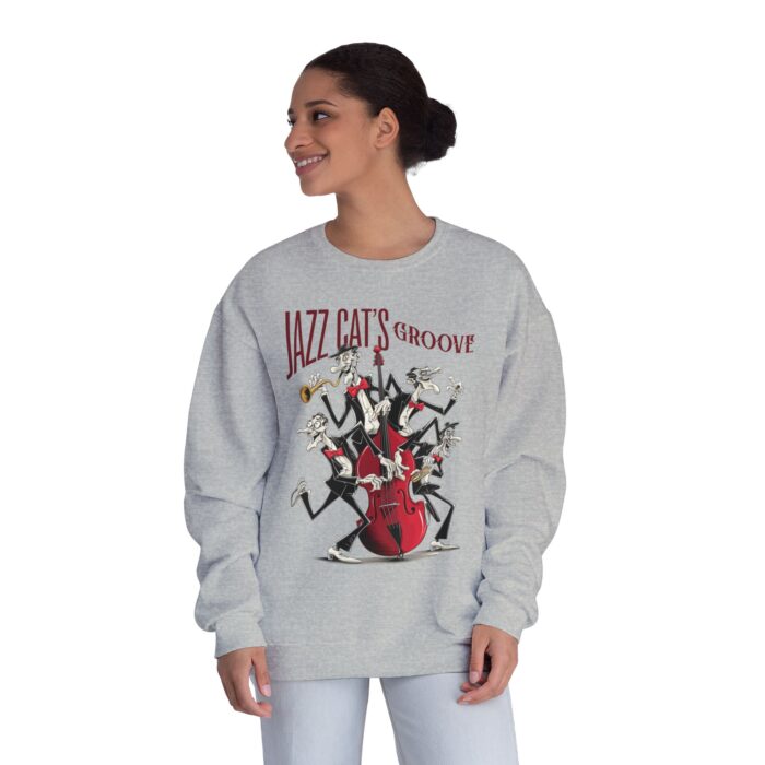 Jazz cat's groove Unisex NuBlend® Crewneck Sweatshirt - Image 28