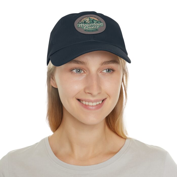 Where Mountains Meet Your Spirit Dad Hat with Leather Patch (Round) - Image 24