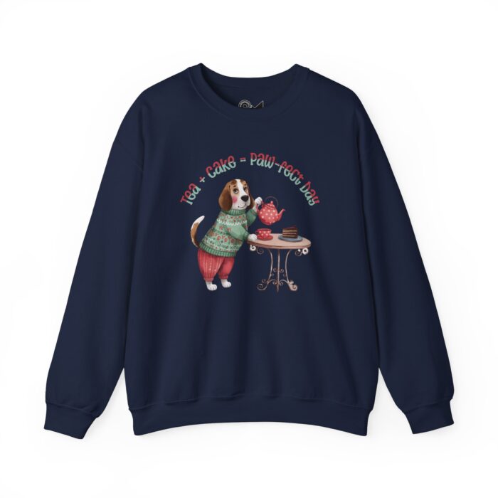 Tea + Cake = Paw-fect Day Unisex Heavy Blend™ Crewneck Sweatshirt - Image 29
