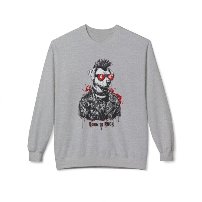 Born to rock Unisex Midweight Softstyle Fleece Crewneck Sweatshirt - Image 5