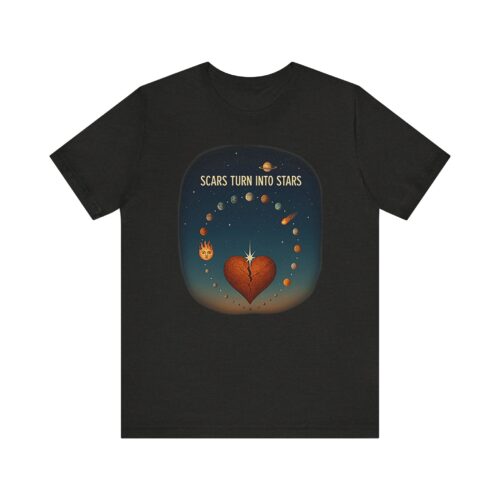 Scars Turn Into Stars Unisex Jersey Tee - Inspirational Meditation Shirt