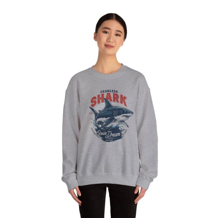 Fearless shark Unisex Heavy Blend™ Crewneck Sweatshirt - Image 8