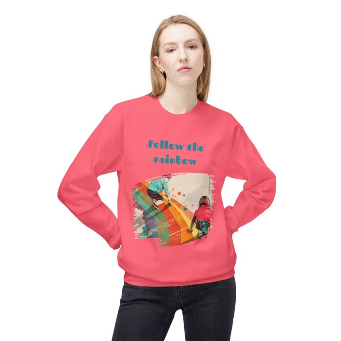 Follow the rainbow Unisex Midweight Softstyle Fleece Crewneck Sweatshirt - Image 39