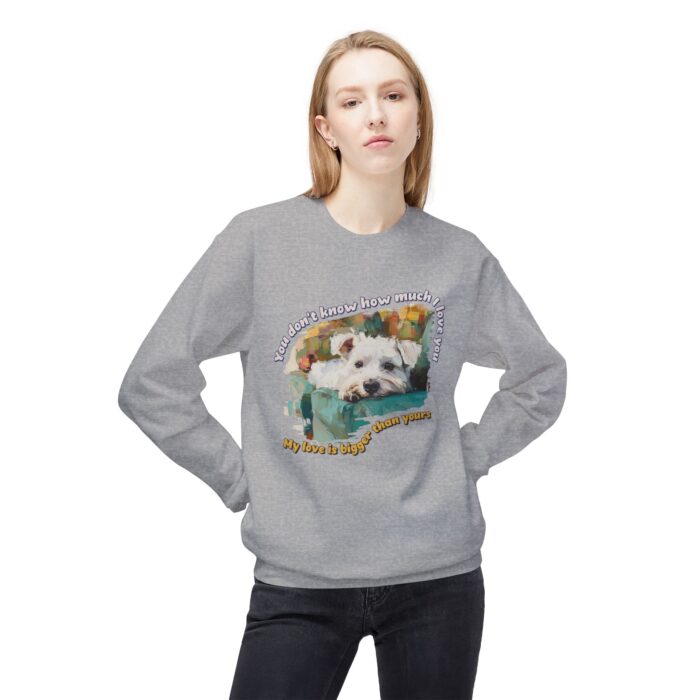 My love is bigger than yours Unisex Midweight Softstyle Fleece Crewneck Sweatshirt - Image 19
