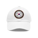 Made in South Korea Hat with Leather Patch (Round)