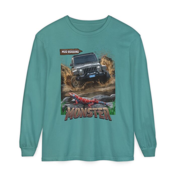 Monster car Unisex Garment-dyed Long Sleeve T-Shirt - Image 13