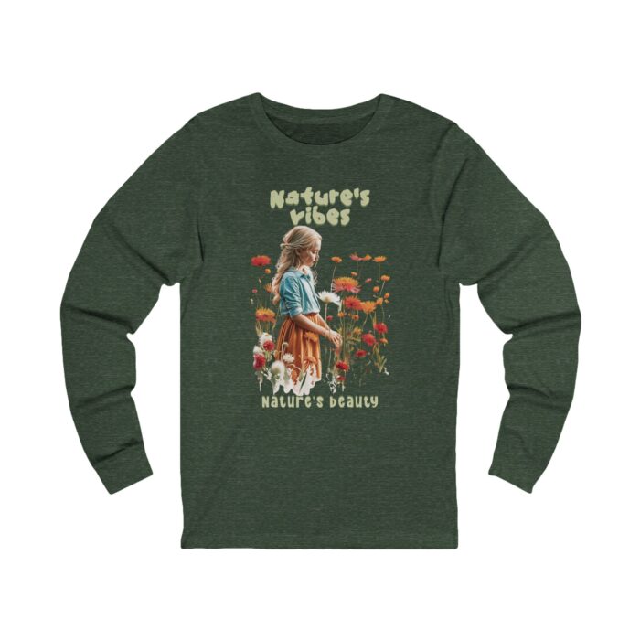 Nature's Vibes Unisex Jersey Long Sleeve Tee - Image 7