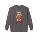 Retro Cat Unisex Midweight Softstyle Fleece Crewneck Sweatshirt